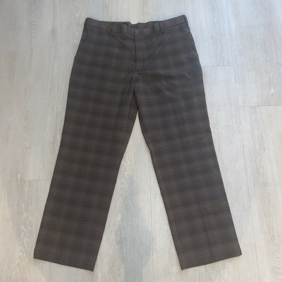 Nike Other - Nike Golf Brown Plaid Pants Men's 40x30